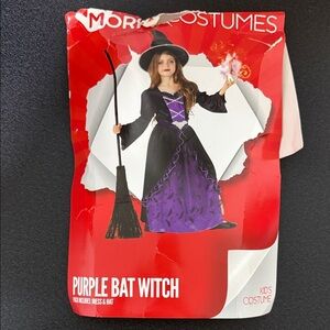 Purple Bat Witch Kids Costume